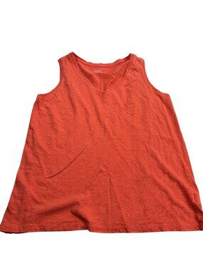 Time And Tru Womens Sleeveless Tank Top L Red Relaxed Fit